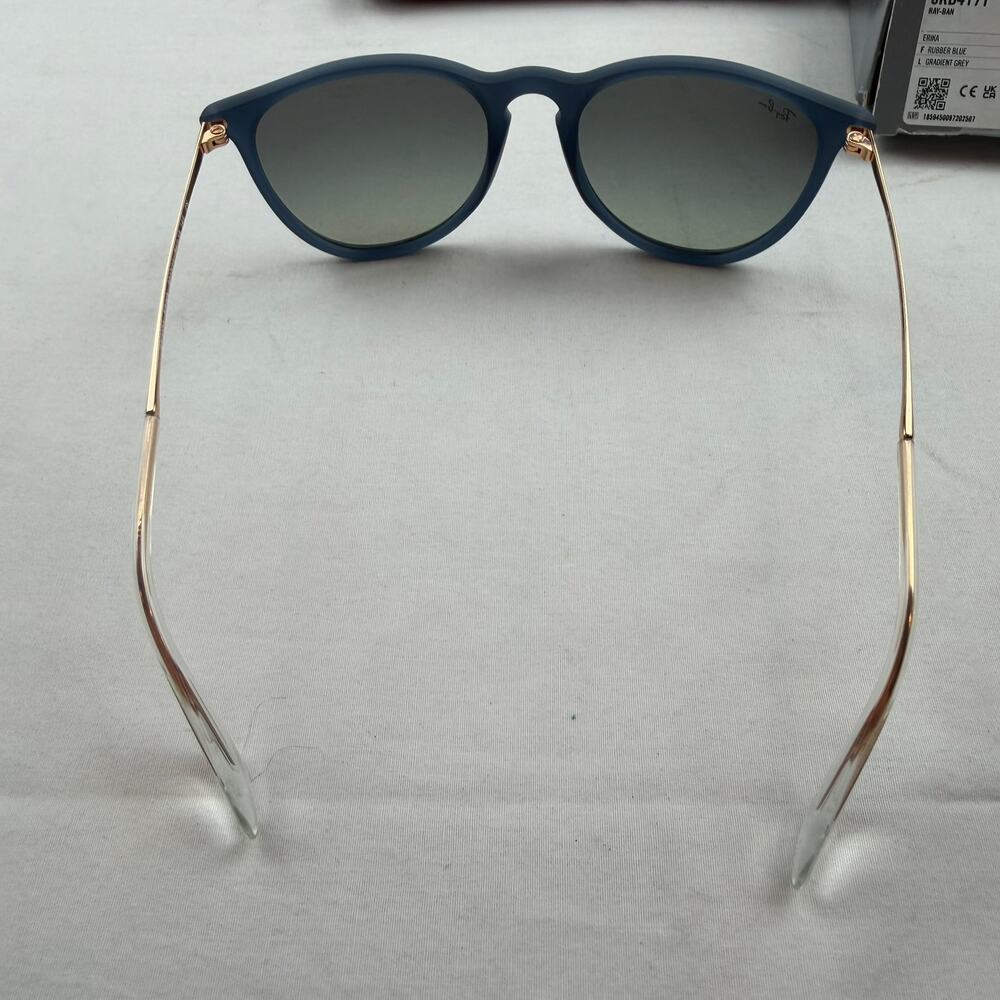 Ray-Ban Erika RB4171 Rubber Blue Gradient Grey Sunglasses - Picture 4 of 5